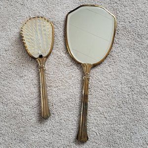 Vintage Mirror and Brush 2 piece set
